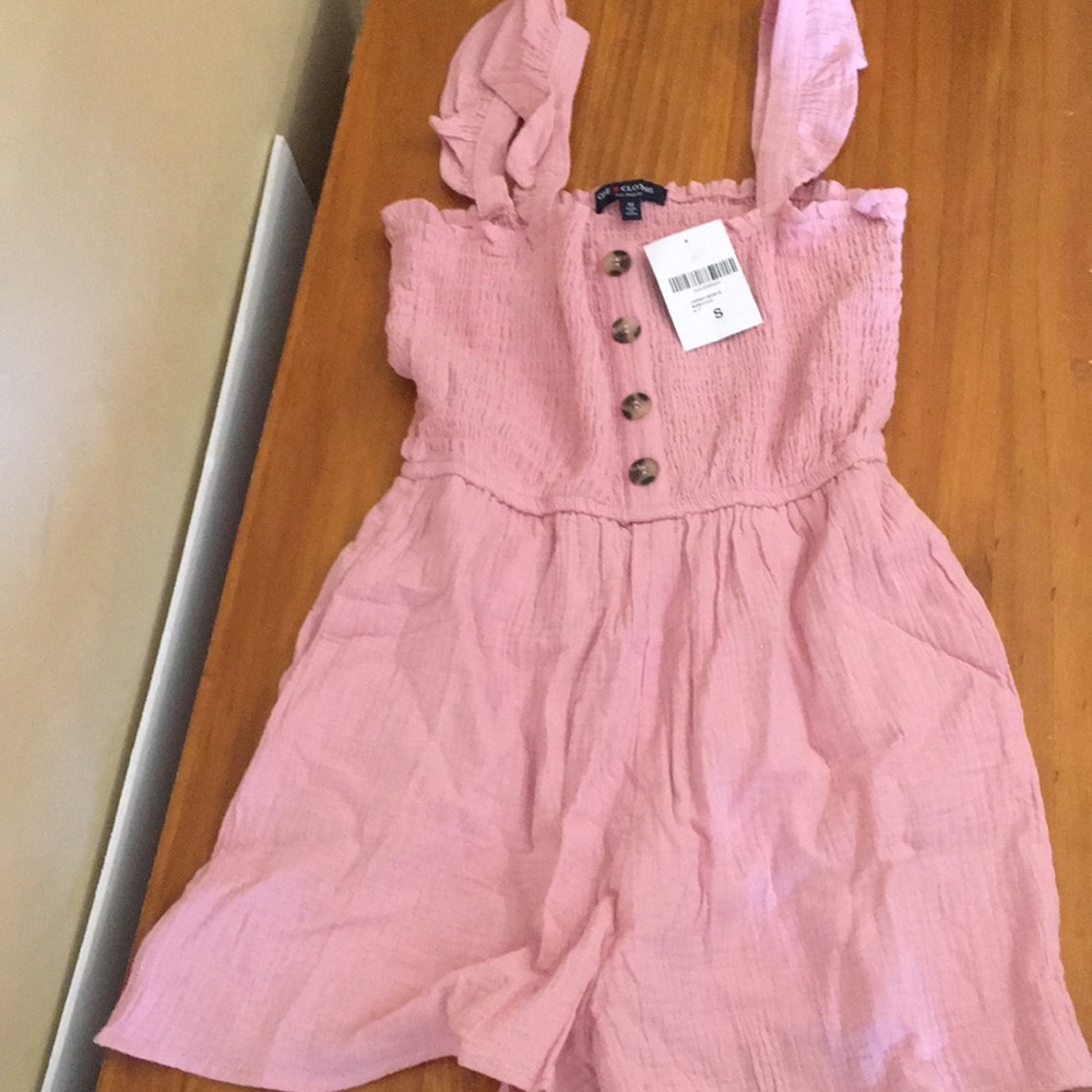 Jumpsuit bubblegum colored and never worn.